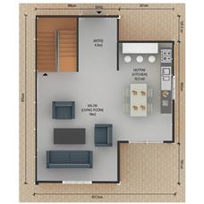 İki Katlı Ev Planları 91 m2