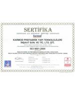 ISO - 9001:2008 Kalite Belgesi – TR